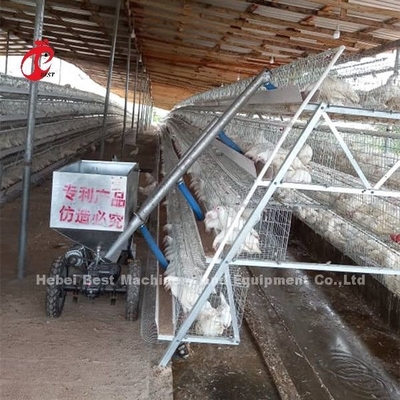 Il carretto d'alimentazione del pollo automatico ha progettato per l'azienda avicola della gabbia in batteria del pollo sabbiosa