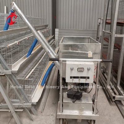 Carretto d'alimentazione del pollo automatico della batteria ricaricabile per la stella della gabbia in batteria del pollo