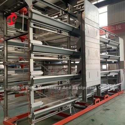 L'incubatrice galvanizzata immersa calda del pollo 4tiers ingabbia il sistema Doris Shi automatizzata piena