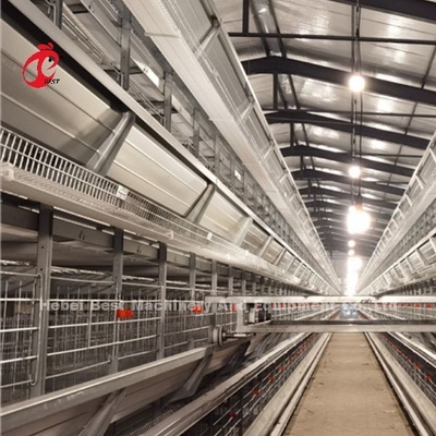 Sistema della gabbia di avicoltura della batteria del pollo un tipo 3 file di H per lo strato Rosa